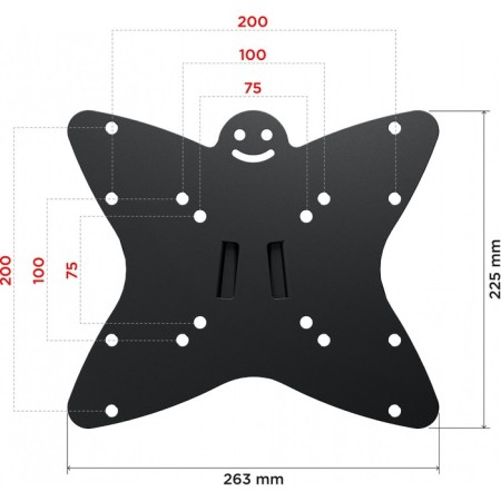 Holder LCDS-5037 Metalik 20 "-37" Max.30kg Wall Turn and NAC 10047-7