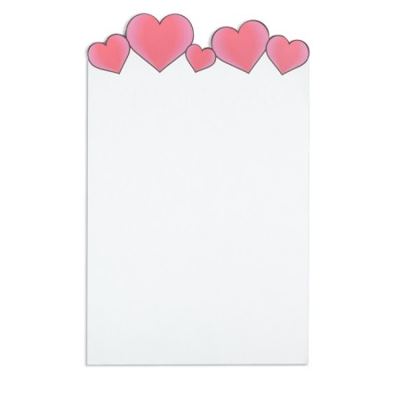 Figure paper for flowers 70g., "Hearts", 50x35cm, white-3