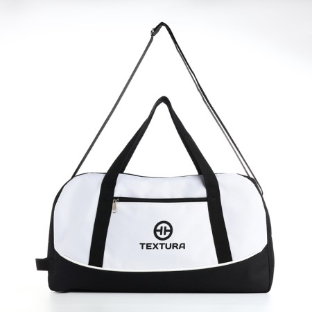 Sports bag, Textura, average size, black/white color