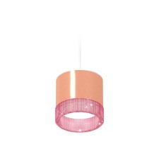 Suspended lamp with composite crystal Ambrella Light, XP8122031, GX53 LED 12 W, Color Gold Pink, Pink, White Sand