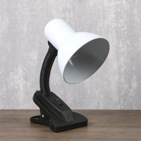 Table lamp E27, with off. On the clamp (220V) white 26x13x11 Risalux-5