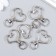 Carabiner Metal with a ring "Heart" silver 3.4x2.4 cm