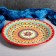 Plate of the Rishtan ceramics "Kalam", 27 cm, multi -colored
