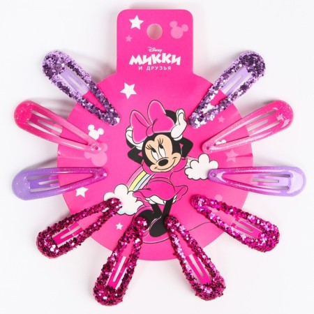 Hair clip, 10 pieces, Minnie Mouse