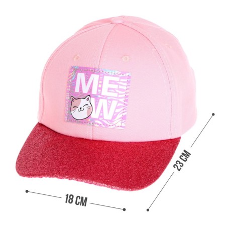 Кепка детская для девочки MEOW, цвет розовый, р-р. 52-54-1