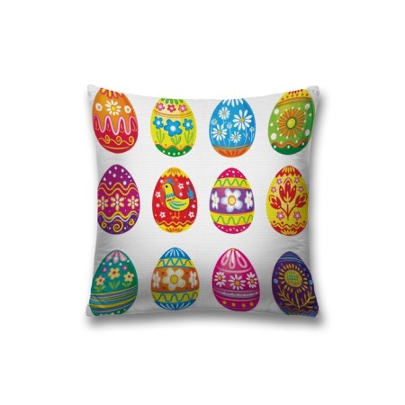 Pillowess decorative "Coloring of Easter eggs", on a zipper, size 45x45 cm