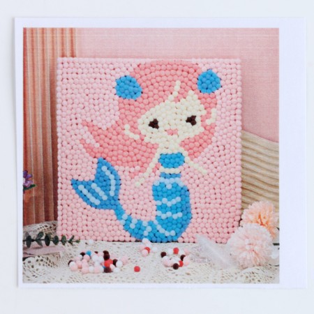 Application with pompom "Mermaid" Size - 30 × 30 cm, glue 30 ml-2