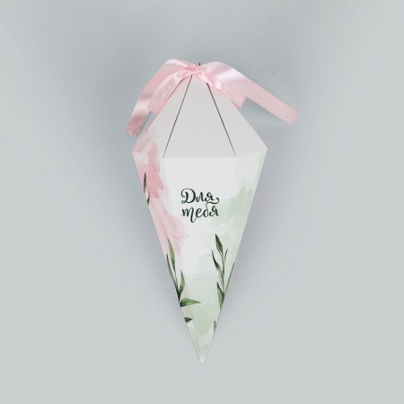 Carriage - hexagon for flowers "For you!", White 15 x 35 x 15 cm-4