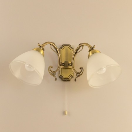 Sconces Citilux "Latur" CL413421, 24x20 cm, 2x75W, e27, brown color-8