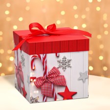 New Year. Box gift New Year's folding 