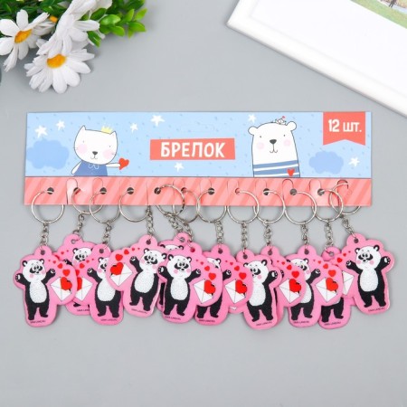EVA keychain "Panda with a romantic letter" 5x6 cm-2
