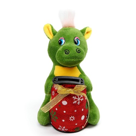 Soft toy "Dragon" with a piggy bank, 14 cm, color mix