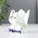 Souvenir Ceramics "2 Wrapping pigeons" with rhinestones 8x11x4.5 cm
