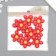 Decor for creativity plastic "Red flower with yellow" 2.8x3x1 cm