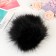 Pompon artificial fur "black" d = 13 cm