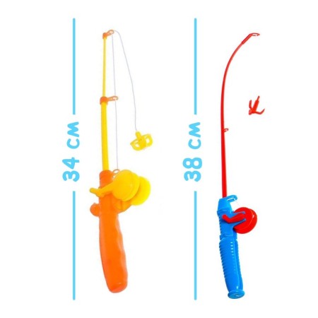 Fishing "Big catch", 10 fish, 2 fishing rods-1