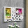 Photo frame plastic in 2 photos 10x15 cm "3 roses" white 34x20 cm