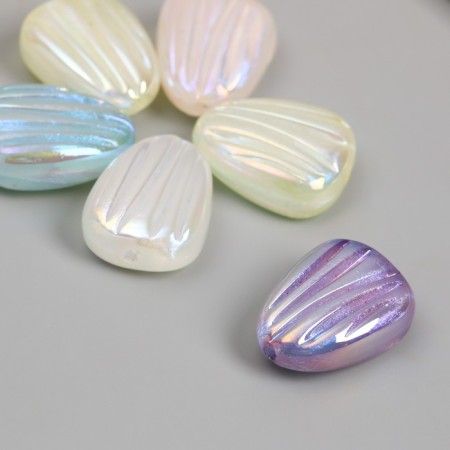 Busina for creativity Plastic "irregular shape with stripes" MICS MIX 1x1.8x2.6 cm-1