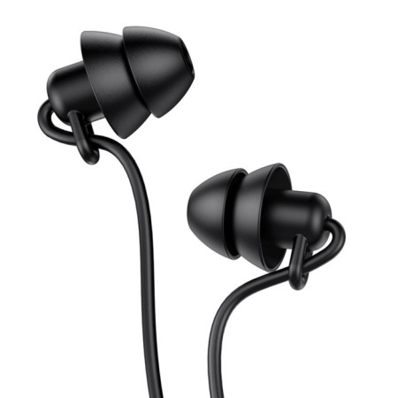 Hoco M81 headphones, wired, vacuum, microphone, 1.2 m, black-2