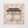 New Year! Earrings "New Year" fluffy bow, white in gold