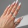 Ring set 8 pieces "Travel", size mix, color silver