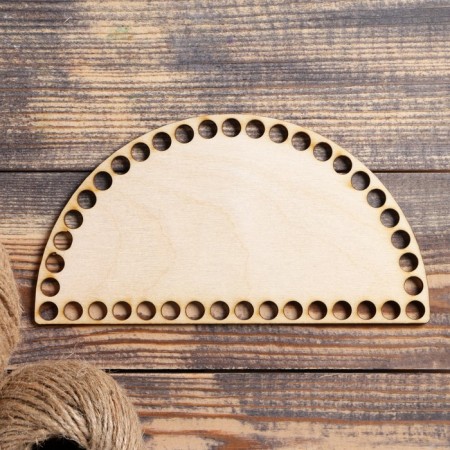Holler blank "Half a circle", bottom plywood 3 mm, 20 × 10 cm, d = 9mm