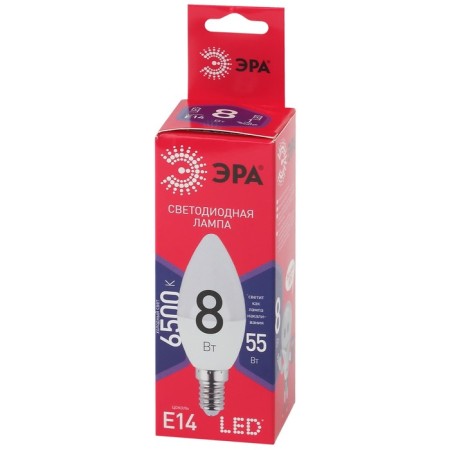 LED LED era Red Line "candle", 8 W, E14, 640 lm, 6500k, glow cold white-3