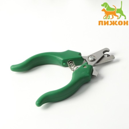 Small side claws with curly handles, a hole of 9 mm, green
