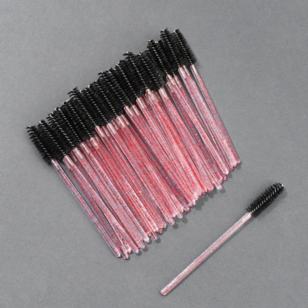 A set of brows for eyebrows and eyelashes, 9.5 cm, 50 pcs, black/red/transparent color-1