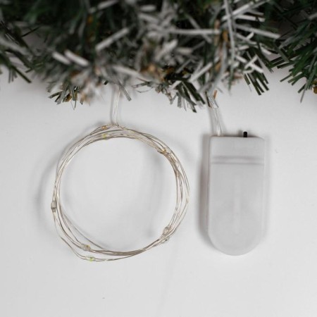 Garland "thread" 1 m dew, ip20, silver thread, 10 LED, glow of multi, CR2032x2-1