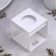 Small Small "Palm Leaf" 7x7x7 cm, white