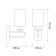 Wall lamp 1x40W E14, size 12x20x31.5 cm