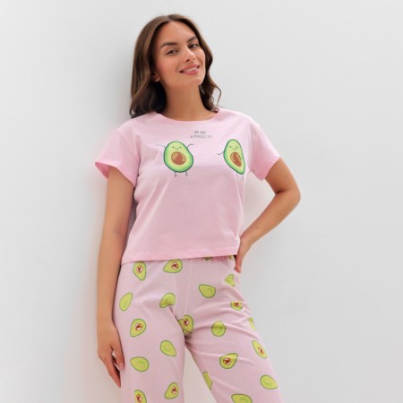 Pajamas female (T -shirt and trousers) KAFTAN AVOCADO p. 44-46, pink-4