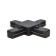 Connector X-shaped single-phase for connecting track tire pipelines GL7083 bk black