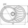 Dr.gans kitchen washing “Berta-760”, 760 x 510 mm, terracotta color