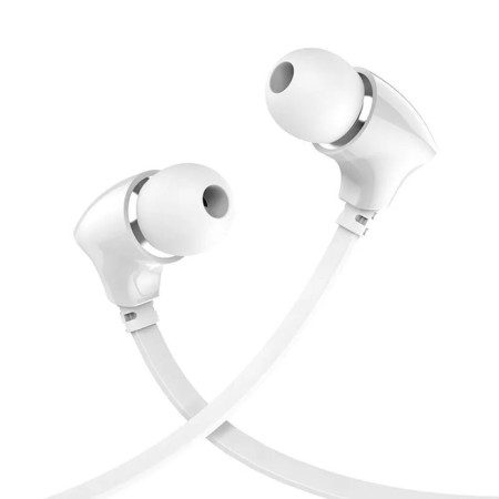 Headphones Borofone BM26 Rhythm, vacuum, microphone, jack 3.5 mm, cable 1.2 m, white-1