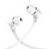 Headphones Borofone BM26 Rhythm, vacuum, microphone, jack 3.5 mm, cable 1.2 m, white