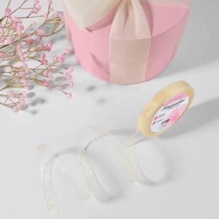Kapron tape, 10 mm, 20 ± 1 m, ivory color # 08-1