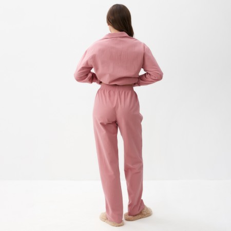 Пижама женская (рубашка и брюки) KAFTAN "Basic" р.48-50, розовый-4