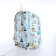 School backpack from textiles on a zipper, 3 pockets, pencil case, blue color