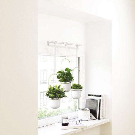 A set of suspended pots for plants TRIFLORA, White LATUN, 3 pcs.-1