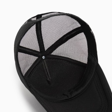 Baseball cap with minaku grid, black color, size 56-58-5