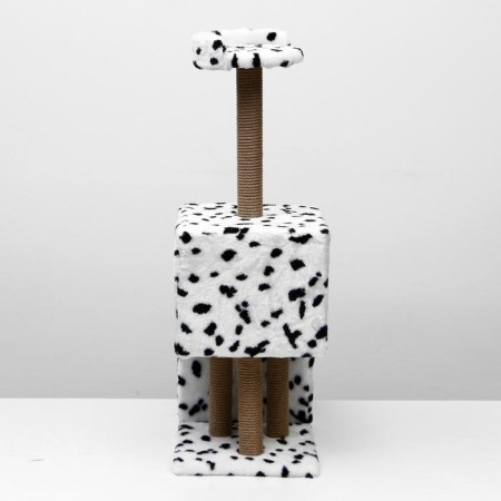 House for cats with a clamp "two -level", 72 x 37 x 110 cm, jute, Dalmatian-1