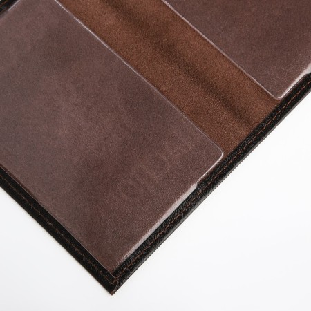 Passport cover, dark brown color-4