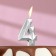 Candle in the cake on the skewer "Almaz", the number "4", silver, 4.8x2.6 cm