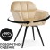 STULL OF A METAL CARKASAS Metal/velor, black/beige 63x59x80 cm