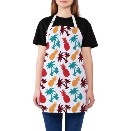 Apron kitchen with a photo print "Pineapple", adjustable, size OS