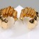 Earrings Metal "Abstraction" wing, color gold
