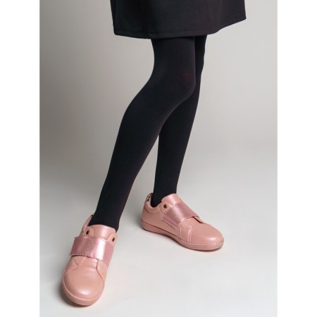 Elastic tights 90 den, height 140-152 cm, black color-1