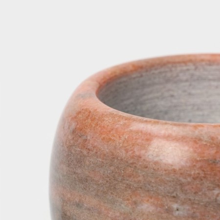 A mortar with a “marble” push, made of natural stone, brown color-4